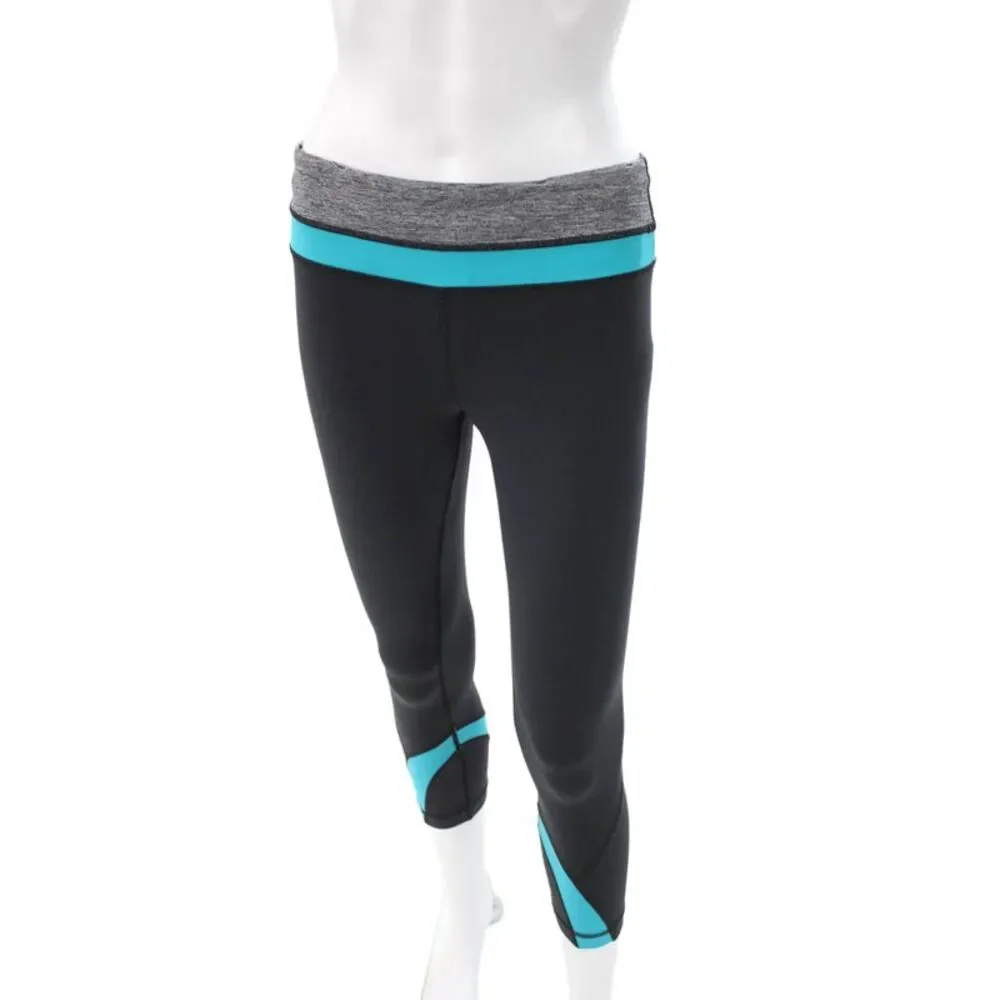 Lululemon Women Capri Leggings Black Nylon Blend Size 6